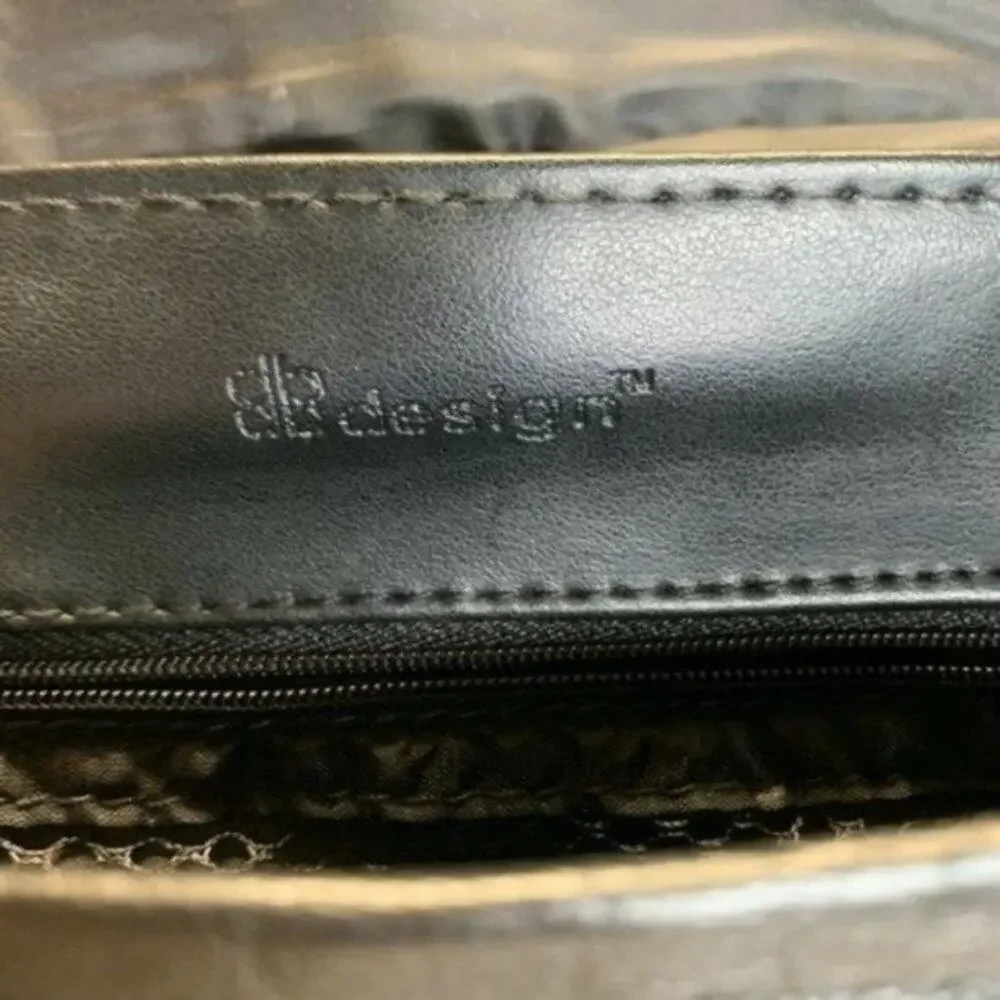 bb design tm black Leather Sling  bag carry crossbody